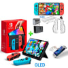 Pack Consola Nintendo Switch OLED Neón + Case Transparente + Mica Vidrio1