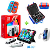 Pack Consola Nintendo Switch OLED Blanco + Maleta RojoAzul + Mica + Funda Joycons Mario Honguito1