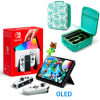 Pack Consola Nintendo Switch OLED Blanco + Maleta Verde Animal Crossing1