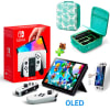 Pack Consola Nintendo Switch OLED Blanco + Maleta Verde Animal Crossing + Mica Vidrio1