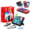 Pack Consola Nintendo Switch OLED Blanco + Estuche RojoAzul1