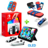 Pack Consola Nintendo Switch OLED Blanco + Estuche RojoAzul + Mica + Funda Joycons Mario Honguito1