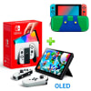 Pack Consola Nintendo Switch OLED Blanco + Estuche VerdeAzul1