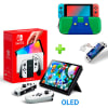 Pack Consola Nintendo Switch OLED Blanco + Estuche VerdeAzul + Mica Vidrio1