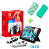 Pack Consola Nintendo Switch OLED Blanco + Estuche Verde Animal Crossing1