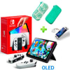 Pack Consola Nintendo Switch OLED Blanco + Estuche Verde Animal Crossing + Mica Vidrio1