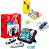 Pack Consola Nintendo Switch OLED Blanco + Estuche Pikachu Amarillo + Mica Vidrio1