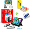 Pack Consola Nintendo Switch OLED Blanco + Estuche Pikachu Amarillo + Case Transparente + Mica1