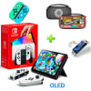 Pack Consola Nintendo Switch OLED Blanco + Estuche Mario Kart + Mica + Funda Joycons Animal Crossing1