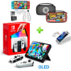 Pack Consola Nintendo Switch OLED Blanco + Estuche Mario Kart + Case Transparente + Mica Vidrio1