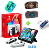 Pack Consola Nintendo Switch OLED Blanco + Estuche Zelda Marrón + Mica + Funda Joycons Animal Crossi1
