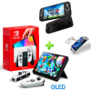 Pack Consola Nintendo Switch OLED Blanco + Case Negro Silicon pgte + Mica Vidrio1