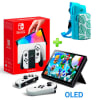 Pack Consola Nintendo Switch OLED Blanco + Mochila Celeste1