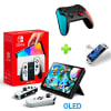 Pack Consola Nintendo Switch OLED Blanco + Mando Alternativo RojoAzul LA + Mica Vidrio1