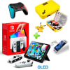 Pack Consola Nintendo Switch OLED Blanco + Maleta Pikachu + Mando Alternativo RojoAzul LA + Mica1