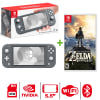 Consola Nintendo Switch Lite Gris + The Legend Of Zelda Breath of The Wild1