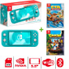 Consola Nintendo Switch Lite Turquesa + Crash Nitro Fueled + Crash Bandicoot1