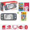 Consola Nintendo Switch Lite Gris + Crash Nitro + Fifa 20 + Mario Maker 21