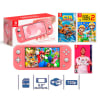 Consola Nintendo Switch Lite Coral + Crash + Fifa 20 + Mario Maker 21