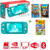 Consola Nintendo Switch Lite Turquesa + Crash Nitro + Bandicot + Mario Maker 21