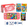 Consola Nintendo Switch Lite Coral + CTR + Bandicot + Mario Maker 21