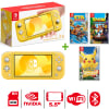 Consola Nintendo Switch Lite Amarillo + Crash Nitro + Crash Bandicoot + Pikachu1
