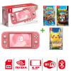 Consola Nintendo Switch Lite Coral + Crash Nitro + Bandicoot + Pikachu1