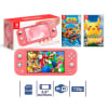 Consola Nintendo Switch Lite Coral + Crash Nitro + Pokémon Go Pikachu1