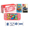 Consola Nintendo Switch Lite Coral + Crash Nitro + Zelda Breath Wild1