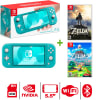 Consola Nintendo Switch Lite Turquesa + Zelda Breath Of The Wild + Zelda Links1