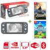Consola Nintendo Switch Lite Gris + Zelda Breath Of The Wild + Zelda Links1