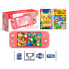 Consola Nintendo Switch Lite Coral + Pokémon Pikachu + Mario Maker 21