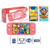 Consola Nintendo Switch Lite Coral + Pokémon Go Pikachu + Donkey Kong1