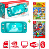 Consola Nintendo Switch Lite Turquesa + Super Mario Maker 2 + Mario Odyssey1
