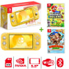 Consola Nintendo Switch Lite Amarillo + Super Mario Bros U Deluxe + Donkey Kong1