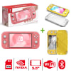 Consola Nintendo Switch Lite Coral + Case Rígido y Mica de Vidrio1
