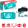 Consola Nintendo Switch Lite Turquesa + Kit Estuche Negro + Mica + Case + Cable1