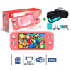 Consola Nintendo Switch Lite Coral + Kit Estuche Negro + Mica + Case + Cable1