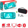 Consola Nintendo Switch Lite Turquesa + Kit Estuche N/R + Mica + Case + Cable1