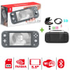 Consola Nintendo Switch Lite Gris + Kit Estuche + Mica + PortaJuegos + Grip1