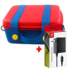 Pack Maleta para Nintendo Switch y Oled Grande Rojo con Azul + Cargador Original1