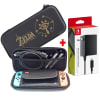 Pack Estuche para Nintendo Switch Zelda Negro + Cargador Original1