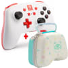 Pack Mando Nintendo Switch Inalámbrico Enhanced PowerA Blanco + Estuche para Mando Celeste1