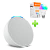 Pack Echo Pop Parlante Inteligente Alexa Blanco + Foco Amazon Basics 60W #TECNOL8759#TECNOL87581