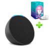 Pack Echo Pop Parlante Inteligente Alexa Negro + Foco TP-Link 60W Kasa KL135 #TECNOL8760#TECNOL87331