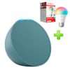 Pack Echo Pop Parlante Alexa Verde Azulado + Foco Sengled 60W 1-PK #TECNOL8807#TECNOL87451