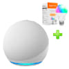 Pack Echo Dot 5ta Gen Alexa Gracier White Blanco + Foco Amazon Basics 60W #TECNOL8731#TECNOL87581