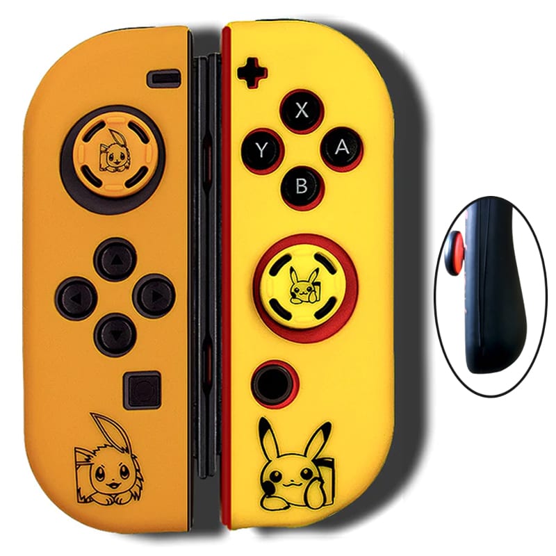 Funda para Joy Cons + 2 Grips Nintendo Switch Protector Pikachu Evee