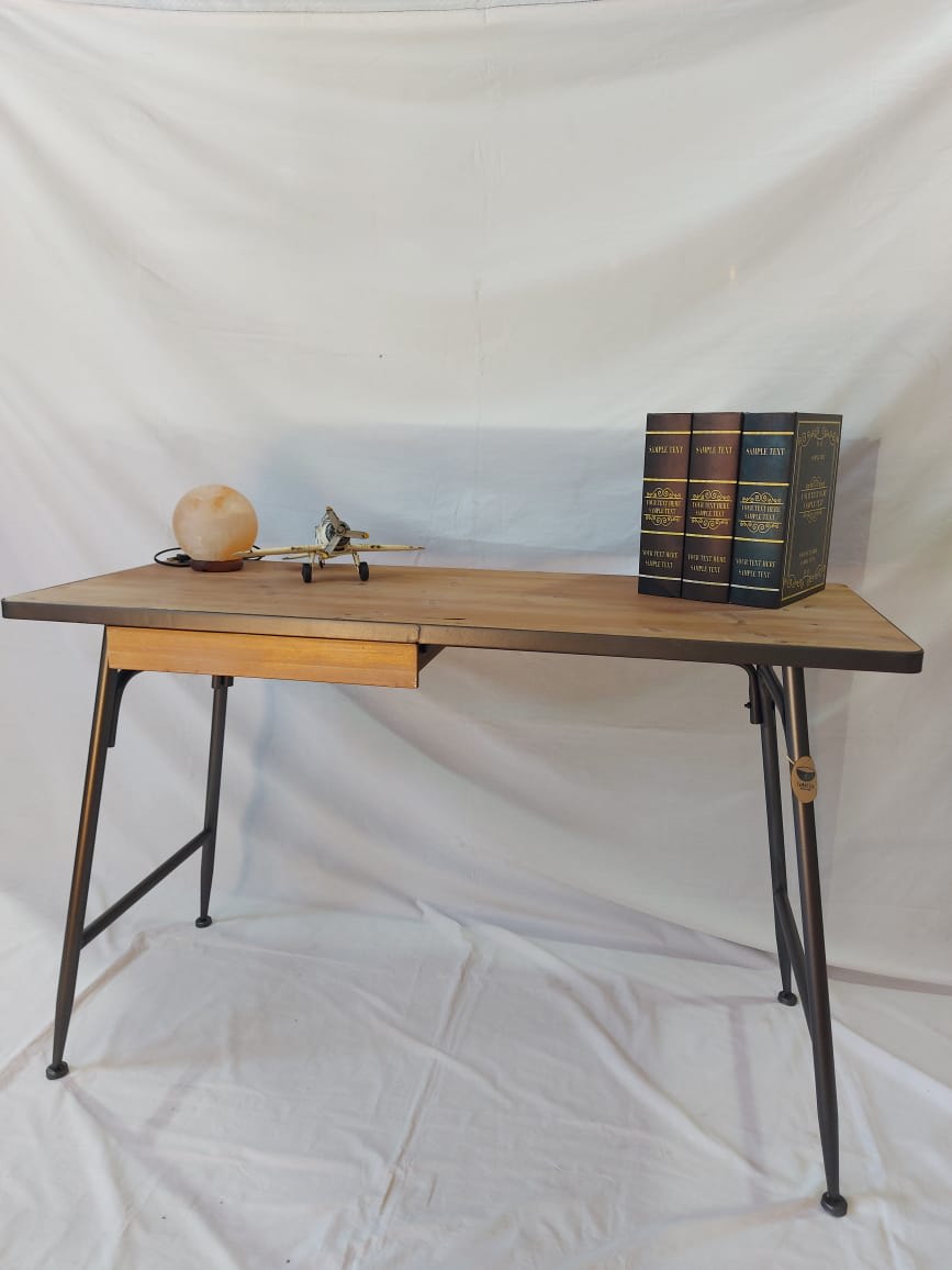 Escritorio Metal Madera 1 Cajón | La Batea Deco