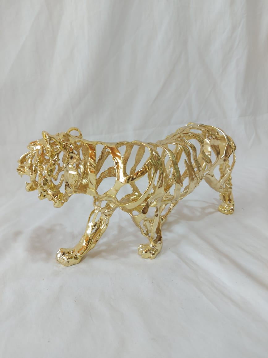 Tigre Peltre Dorado | La Batea Deco